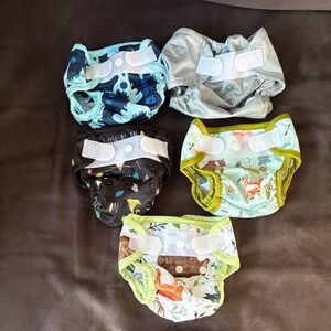 Colorful Newborn Pocket Cloth Diaper Cover Set